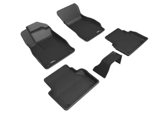3D MAXpider Kagu 1st & 2nd Row Floormats For 19-24 Audi A6 / A7 / RS6 / RS7 - Black